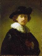 Self-portrait with hat Rembrandt